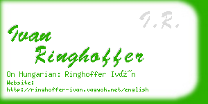 ivan ringhoffer business card